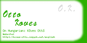 otto koves business card